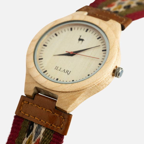 LLAMP’U SUT’I  ROJO | RELOJ INTIHUATANA | Colección CCOPI