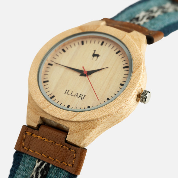 LLAMP’U SUT’I AZUL | RELOJ INTIHUATANA | Colección CCOPI