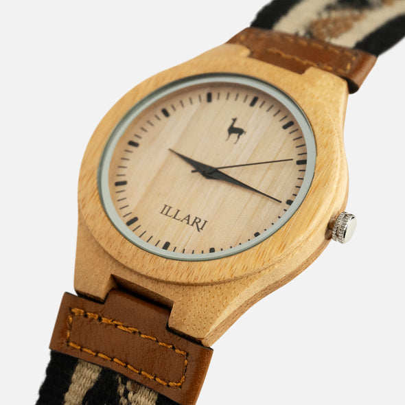 LLAMP’U SUT’I NEGRO| RELOJ INTIHUATANA | Colección CCOPI