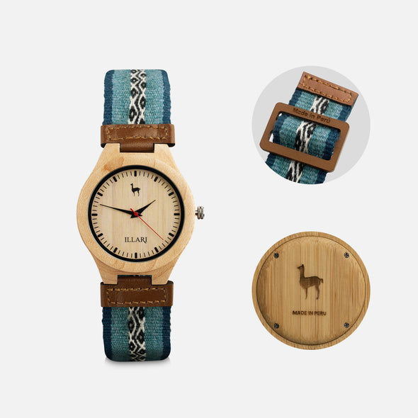 LLAMP’U SUT’I AZUL | RELOJ INTIHUATANA | Colección CCOPI