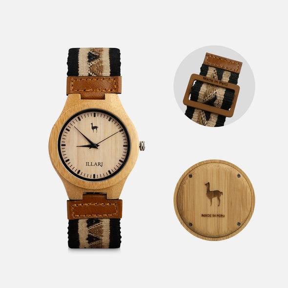 LLAMP’U SUT’I NEGRO| RELOJ INTIHUATANA | Colección CCOPI